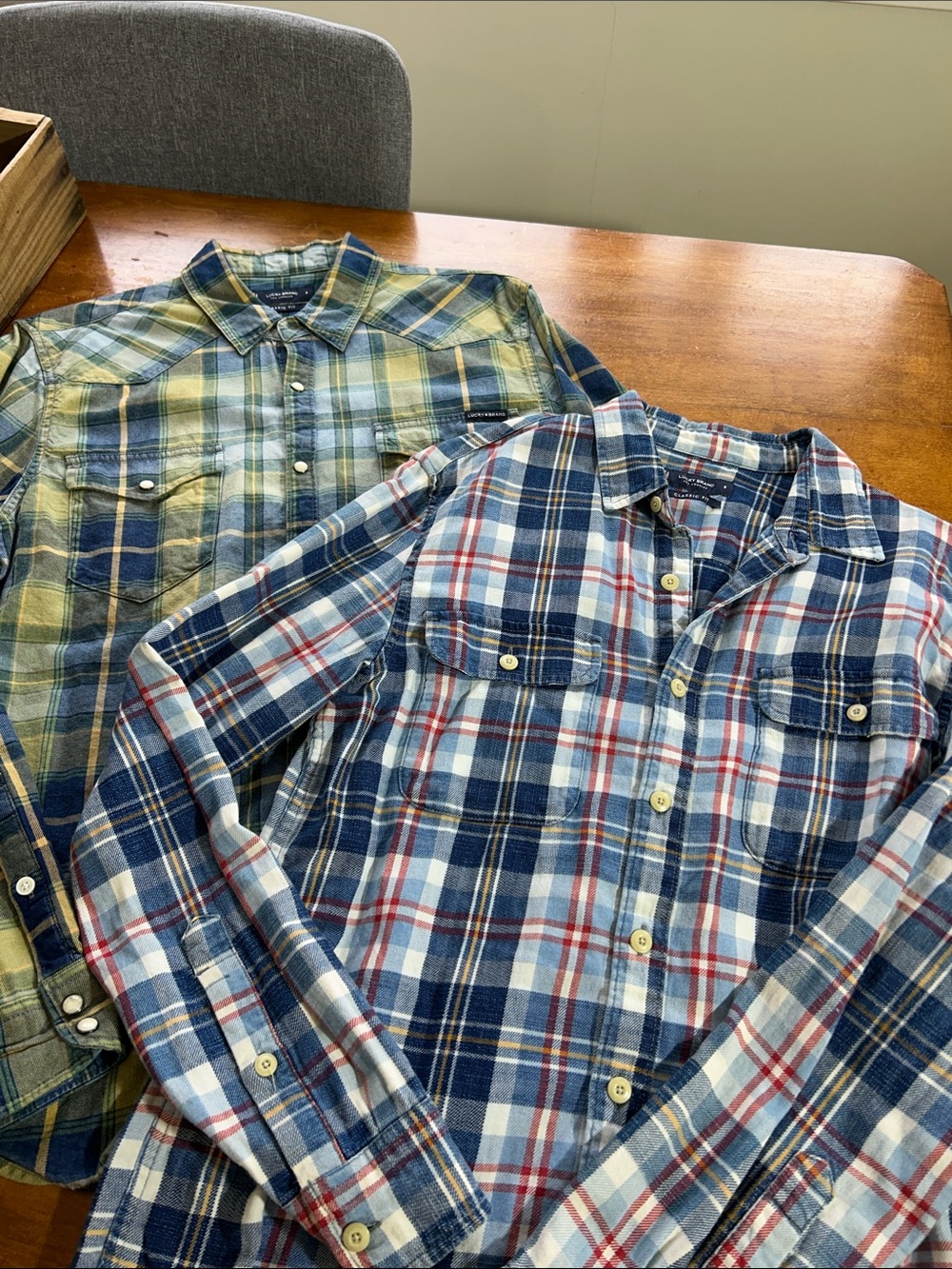 Lucky Brand Men's Plaid Button-Down Shirt (set of 2)